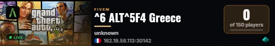 ^6 ALT^5F4 Greece live status badge