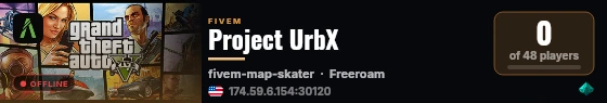 Project UrbX live status badge