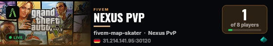 NEXUS PVP live status badge
