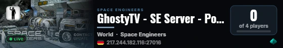 GhostyTV - SE Server - Powered by AMP live status badge