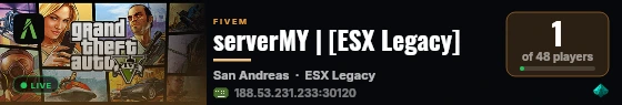 serverMY | [ESX Legacy] live status badge