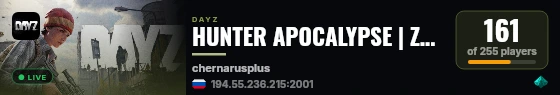 HUNTER APOCALYPSE | ZOMBIES | PVP | EVENTS live status badge