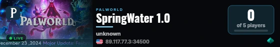 SpringWater 1.0 live status badge