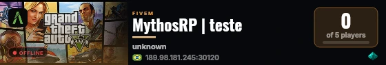 MythosRP | teste live status badge