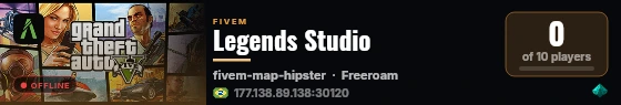 Legends Studio live status badge