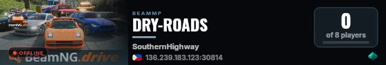DRY-ROADS live status badge