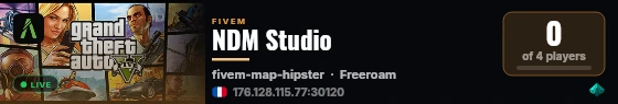 NDM Studio live status badge