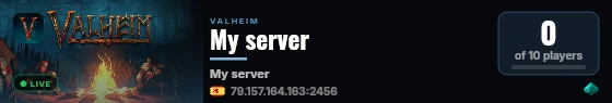 My server live status badge