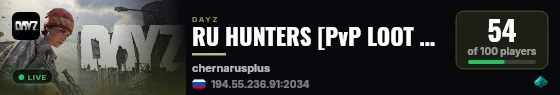 RU HUNTERS [PvP LOOT TRACK] live status badge