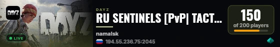 RU SENTINELS [PvP| TACTICAL| LOOT| | TEAM] live status badge