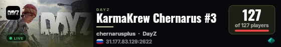KarmaKrew Chernarus #3 live status badge