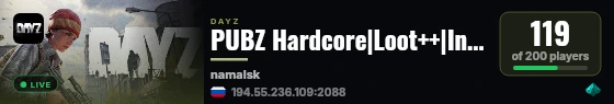 PUBZ Hardcore|Loot++|Infected live status badge