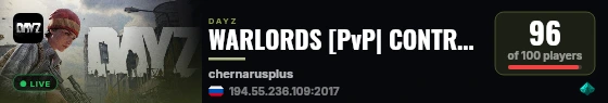 WARLORDS [PvP| CONTROL| POWER| ] live status badge