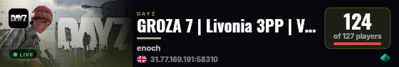 GROZA 7 | Livonia 3PP | VANILLA++ | RU | PVP live status badge