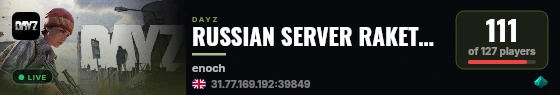 RUSSIAN SERVER RAKETA MOD|X5|8 MAX PARTY|GUNS|NORAID[vk.com/rak live status badge