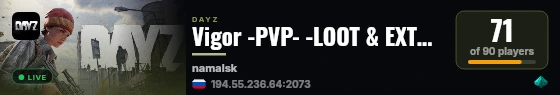 Vigor -PVP- -LOOT & EXTRACT- -KOS- live status badge