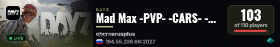 Mad Max -PVP- -CARS- -DESERT- live status badge