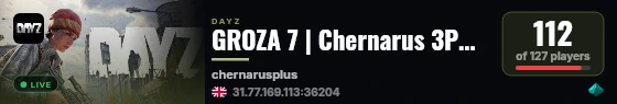 GROZA 7 | Chernarus 3PP | VANILLA++ | RU | PVP live status badge