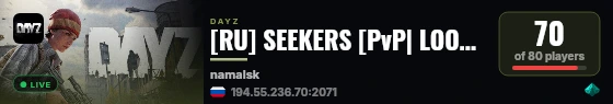 [RU] SEEKERS [PvP| LOOT| CARS] live status badge