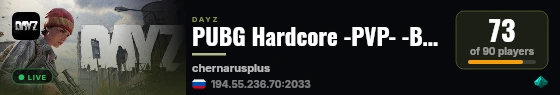 PUBG Hardcore -PVP- -BR- -FIRST PERSON- live status badge