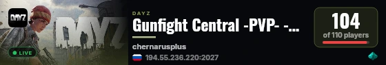 Gunfight Central -PVP- -MODDED- -LOOT+- -KOS- live status badge