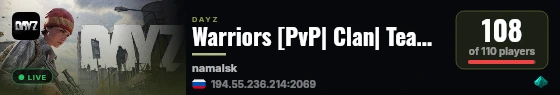 Warriors [PvP| Clan| Teamwork| ] live status badge