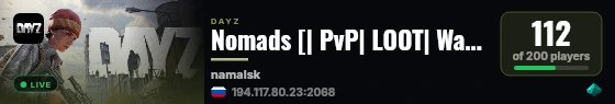 Nomads [| PvP| LOOT| Wanderers] live status badge