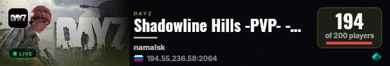 Shadowline Hills -PVP- -HC- -NIGHT+- -KOS- live status badge