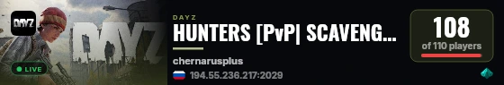 HUNTERS [PvP| SCAVENGE| STEALTH| TRACK] live status badge