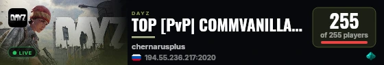 TOP [PvP| COMMVANILLA| BANDITRY| REJECTION] live status badge