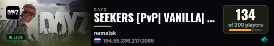 SEEKERS [PvP| VANILLA| LOOT| ] live status badge