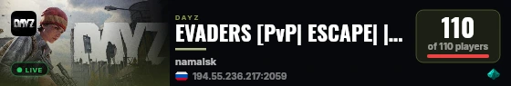 EVADERS [PvP| ESCAPE| | STEALTH] live status badge