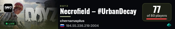 Necrofield – #UrbanDecay live status badge