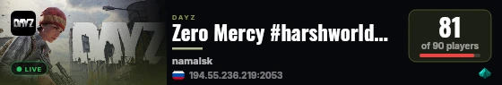Zero Mercy #harshworld#PvP#realism live status badge