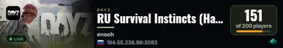RU Survival Instincts (Hardcore, PvP) live status badge