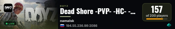 Dead Shore -PVP- -HC- -NO SAFEZONE- live status badge