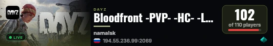 Bloodfront -PVP- -HC- -LOOT+- -DISCORD- live status badge