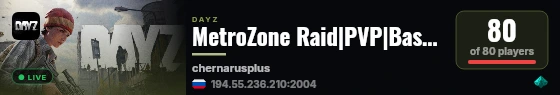 MetroZone Raid|PVP|BaseBuild live status badge