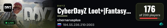 CyberDayZ Loot+|Fantasy|Crafting live status badge