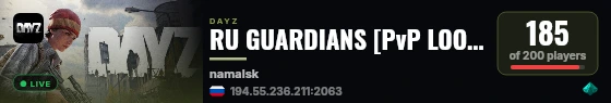 RU GUARDIANS [PvP LOOT SUPPORT] live status badge