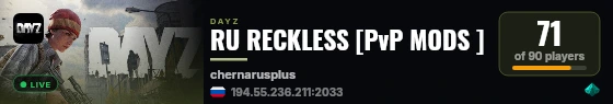 RU RECKLESS [PvP MODS ] live status badge
