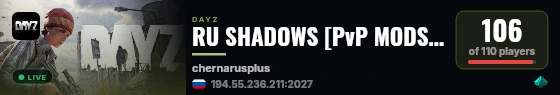 RU SHADOWS [PvP MODS 3PP] live status badge