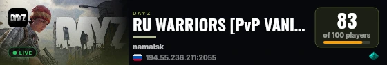 RU WARRIORS [PvP VANILLA ] live status badge