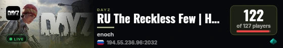 RU The Reckless Few | Hardcore, Survival live status badge