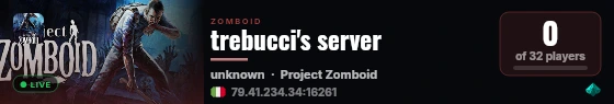 trebucci's server live status badge