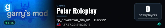 Polar Roleplay live status badge