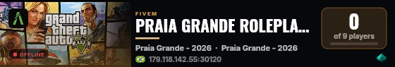 PRAIA GRANDE ROLEPLAY | 2026 live status badge