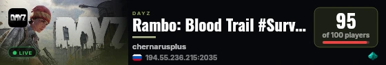 Rambo: Blood Trail #Survival #GunsBlazing #Military live status badge