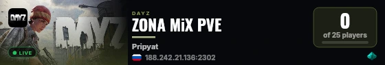 ZONA MiX PVE live status badge