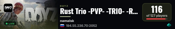 Rust Trio -PVP- -TRIO- -RAID- live status badge